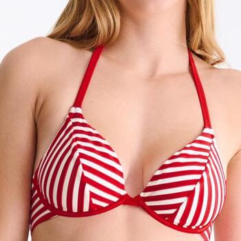 Lisca Bademode Bondi Beach Rot/Weiß Unwattierter Bikini BH