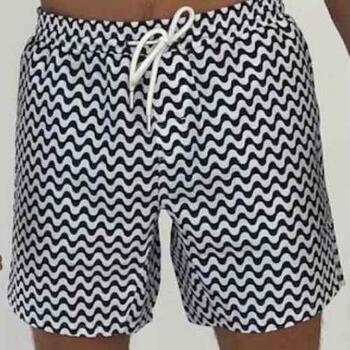 Bomain Zig Zag Navy-Blau Badehose