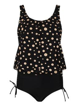 Mila Golden Dots Schwarz Tankini Set