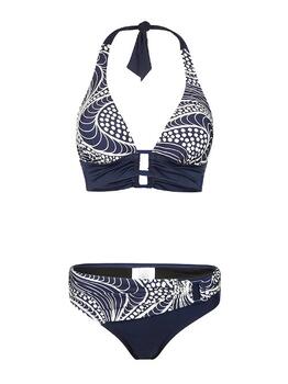 Mila Ocean Waves Navy-Blau Set