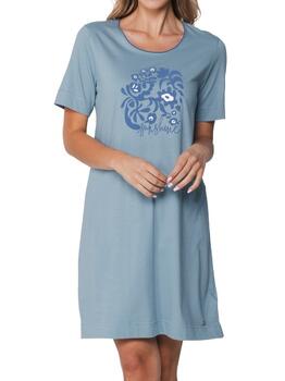 Pastunette Dames Blau Nachtkleid