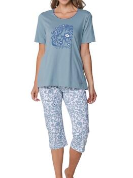 Pastunette Dames Blau Pyjama