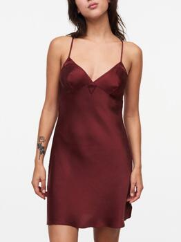 Chantelle Nachtmode Nightshade Weinrot Slipdress