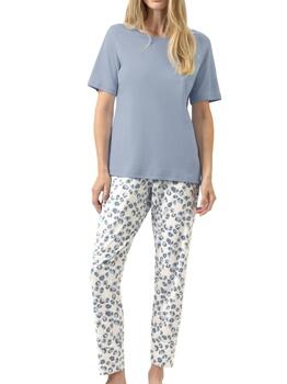 Mey Nachtmode Wild Violets Blau Pyjama