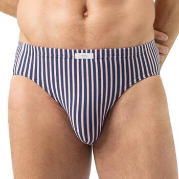 Mey Herren Coral Stripes Blau Männer Slip