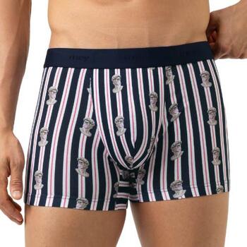 Mey Herren Marble Muse Navy-Blau Baumwoll-Boxershort
