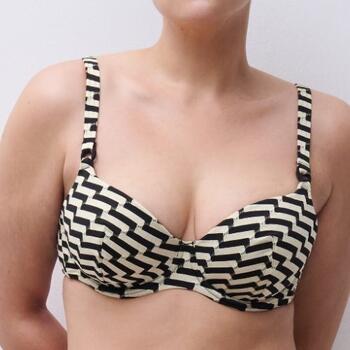 Femilet Badmode Santosa Schwarz/Gold Gemoldefer Bikini BH