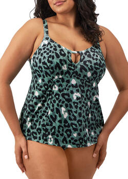 Elomi Schwimmen Jungle Bay Olivgrün Tankini Top