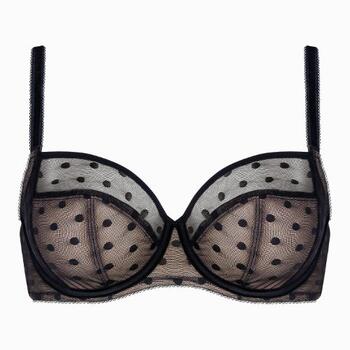 Lisca Retro Dots Schwarz Nicht geformter BH