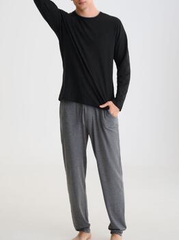 Lisca Heren Titan Schwarz/Grau Pyjama