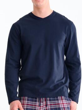 Lisca Heren Cosy Nights Blue Depth Schlafshirt