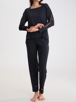Lisca Nachtmode Adventure Schwarz Pyjama