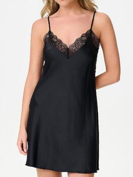 LingaDore Nacht 8501 Schwarz Slipdress