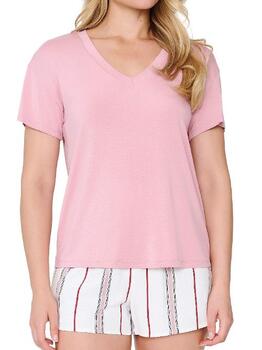 LingaDore Nacht 8418 Rosa/Print Shortama