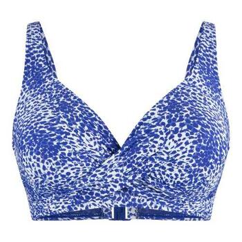 LingaDore Strand 7709 Weiß/Blau Unwattierter Bikini BH