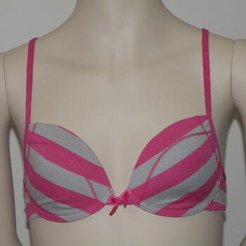 BOOBS & BLOOMERS SUMMER STRIPES Roze/Grijs voorgevormde meisjesbeha