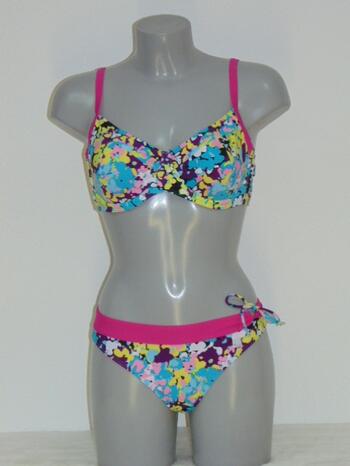 SHIWI FLEUR Blue/MultiColour Soft-Cup Bikinitop + Brief