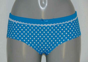 GUY DE FRANCE ANOUK Petrol/wit polkadot short
