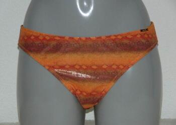 SAPPH BEACH CINNAMON Orange Snake print High brief