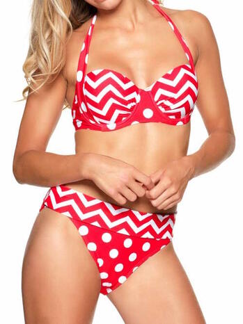 NICKEY NOBEL MADDY Red Strapless bikini