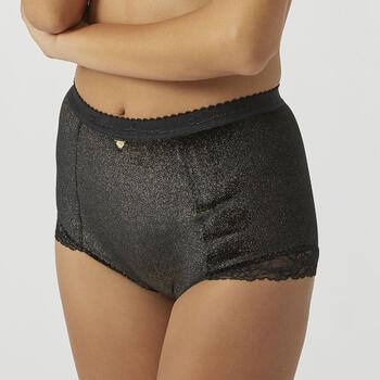 EMPORIO ARMANI CONTOURE VELVET Black/Gold High Waist slip