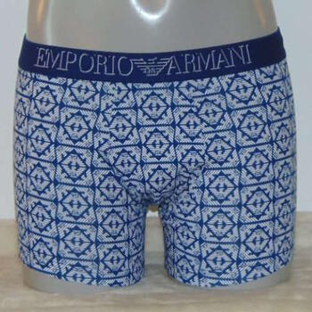 EMPORIO ARMANI LOGO all over print white/blue boxershort 