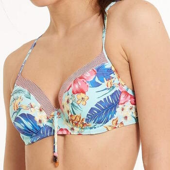 LINGADORE BEACH IRIS Aloha stripe Bikini top