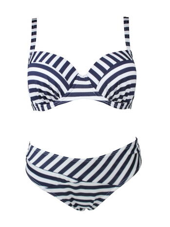 LENTIGGINI ALL OVER STRIPES Blue bikini