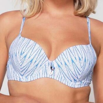 LINGADORE BEACH SHADE OF BLUE Whit/blue Bikinitop