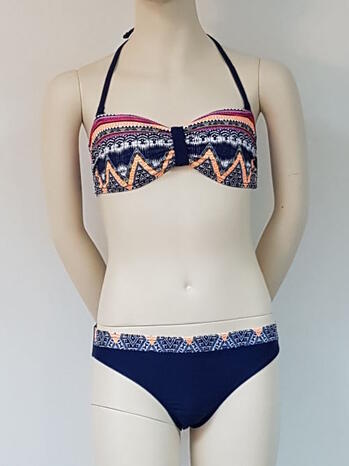 NICKEY NOBEL KIDS JENNIFER Pink/Print Bandeau Bikini