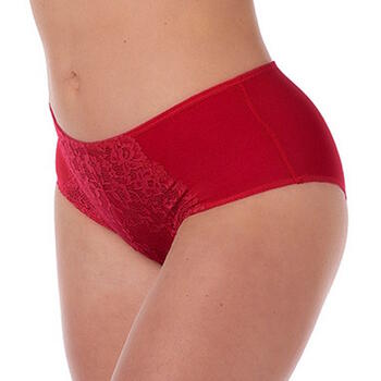 After Eden D-Cup & Up Bo High waist brief in recycled fabric and lace Red