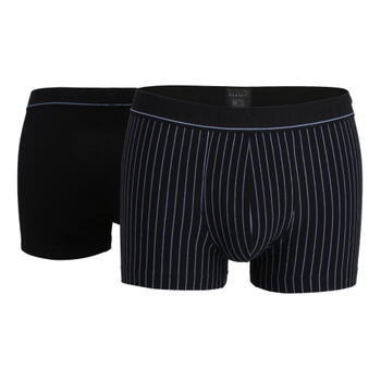 BUGATTI PARIS Black / Stripe Boxershort 2 Pack