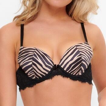 LINGADORE STRIPED ZEBRA Black/Print Push Up bh