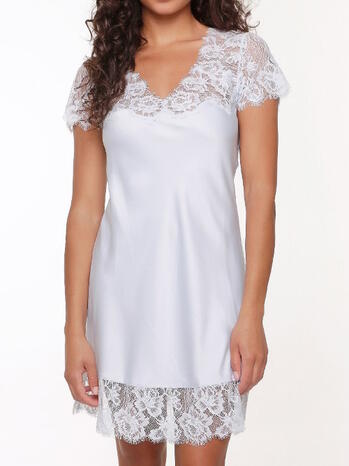 LINGADORE NIGHT DAILY SATIN Illusion Blue Nightdress