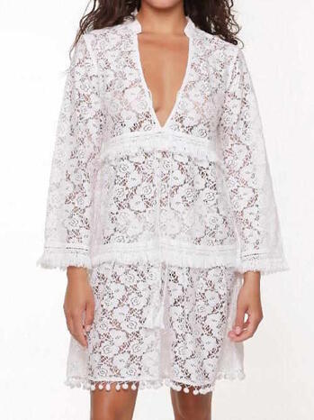 LINGADORE BEACH TUNIEK BOHO White