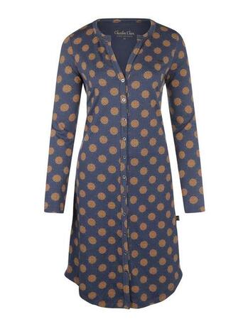 Charlie Choe Wandering Nights Dames Nachthemd Donkerblauw Mandala