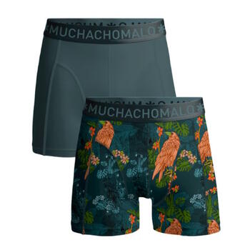 MUCHACHOMAL CROW Green/Print 2 pack Modal Boxershorts  [209].