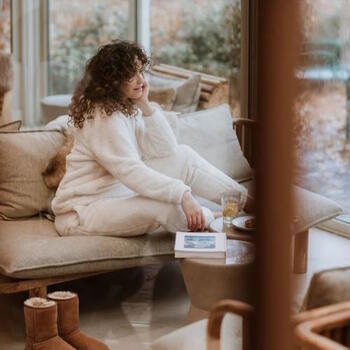 Charlie Choe Home wear pant Crème Teddy