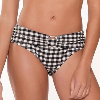 LINGADORE BEACH SQUARE PRINT Black/White Bikini Broekje