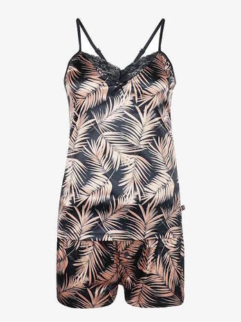 Charlie Choe Shortama Satijn Donkerblauw 