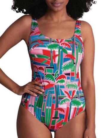ROSA FAIA BEACH CLOE Palm print Badpak