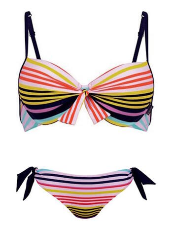 ROSA FAIA BEACH Eleonore multicolor stripe bikini set