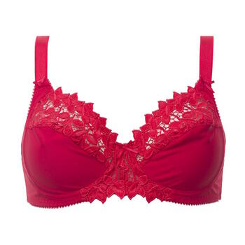 Guy de France Embroidery Niet Voorgevormde Moulded bh rood