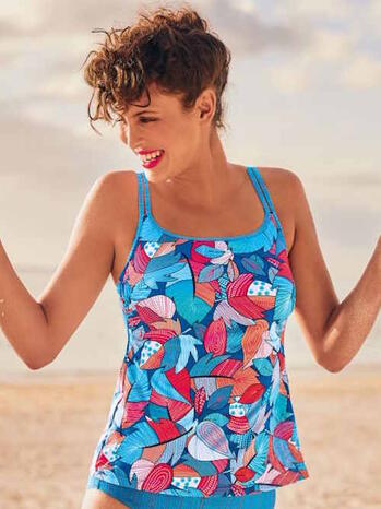Anita Care Rimini Prothese Tankini Top Blue Print