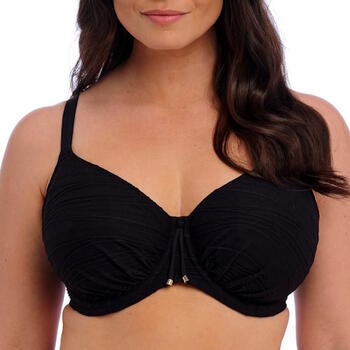 Fantasie Beach Waves Gathered Full Cup Bikini Top Black