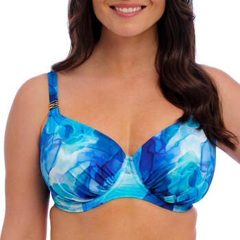 Fantasie Swim Saunton Sands Uw Gathered Full Cup Bikini Top Dazzling Blue