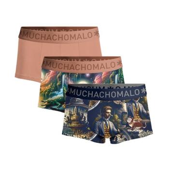 Muchachomalo Men 3-pack trunk Pinocchio Peter Print/Print/Pink