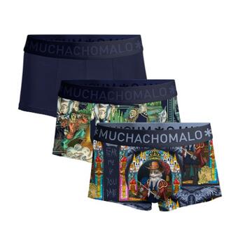 Muchachomalo Men 3-pack trunk Pussboots Wizardoz Print/Print/Blue