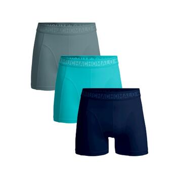 Muchachomalo Men Solid 3-Pack Boxer Shorts Solid Blue/Blue/Grey