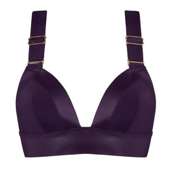 MARLIES DEKKERS BEACH SAMPLE CACHE COEUR Deep Purple Triangle Bikini top